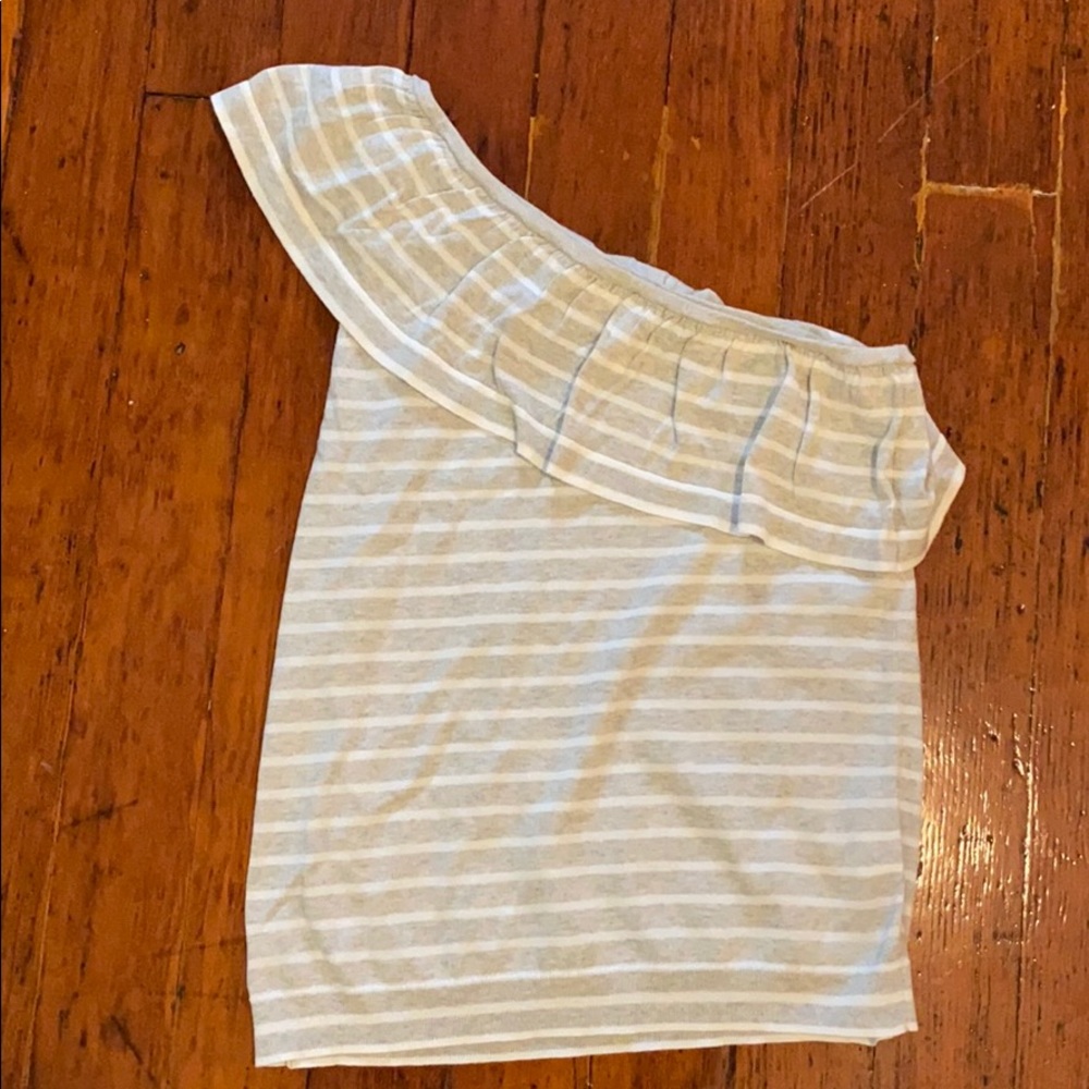 J Crew one-shoulder ruffle top, NWT size M